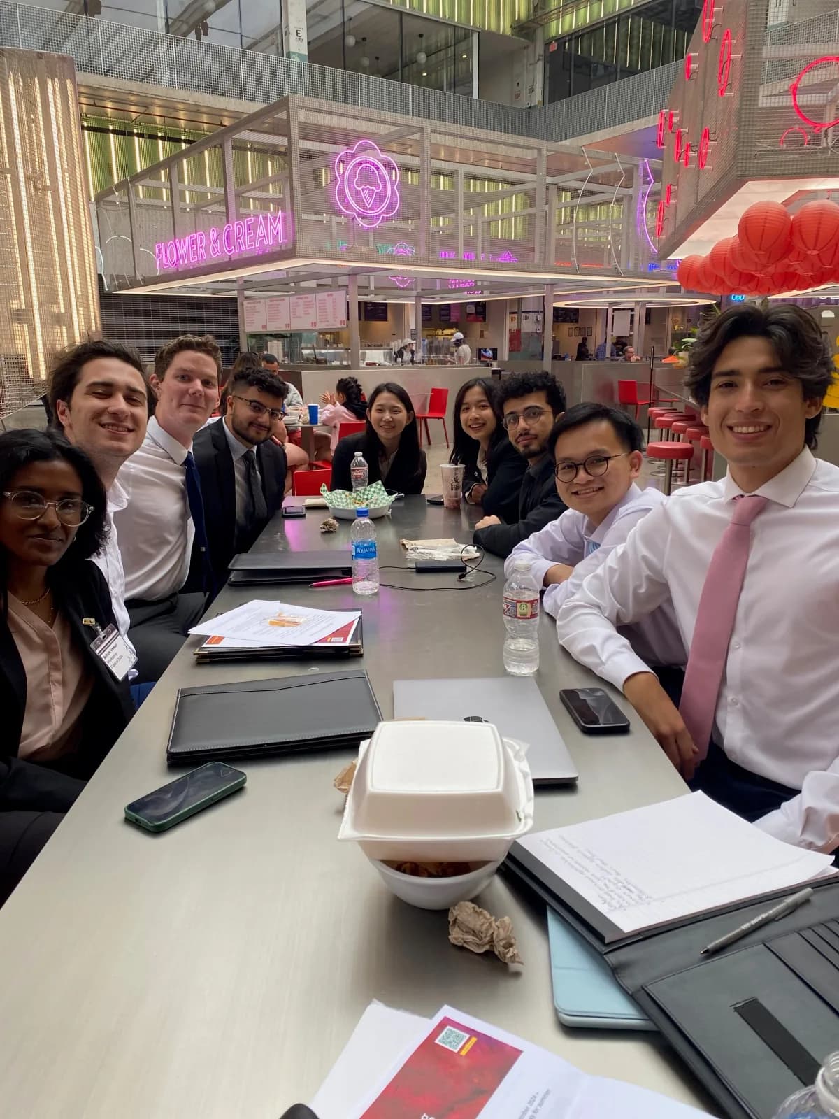 Members around a conference table on the TASK Trip.