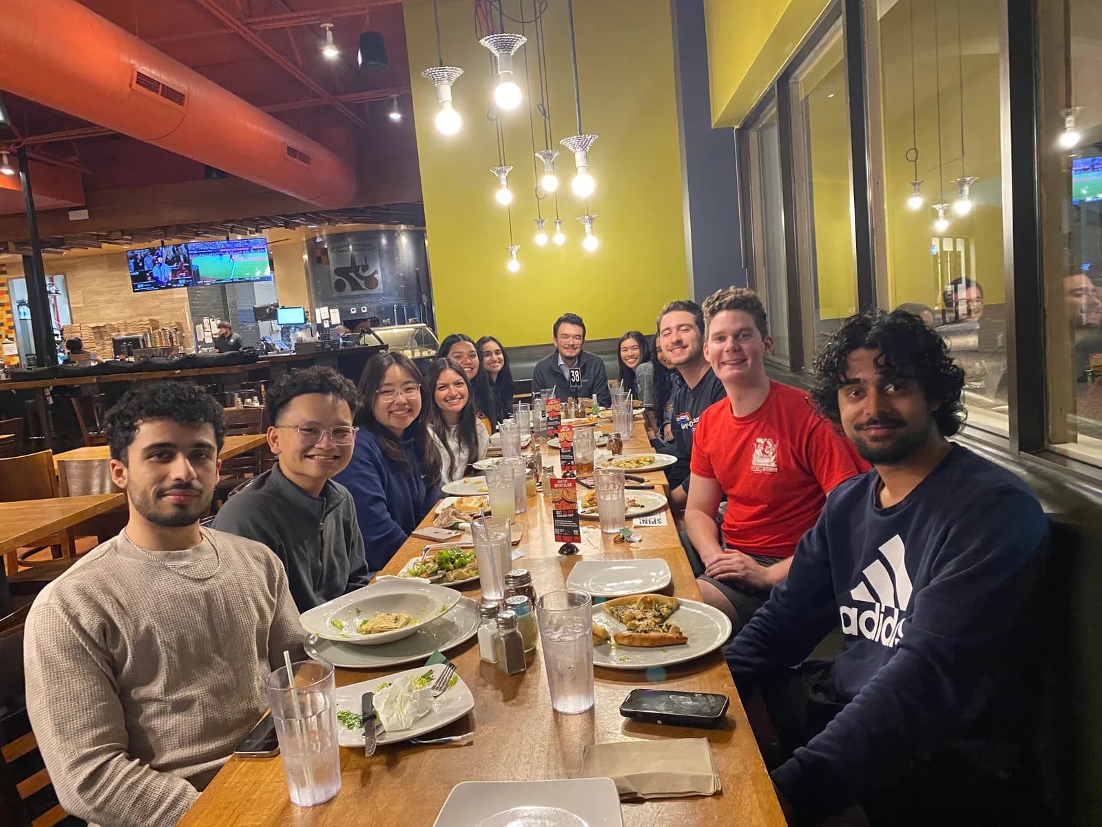 Members at dinner together on the TASK Trip.